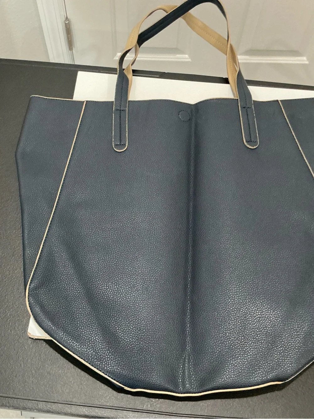 Ritz Carlton New Orleans tote bag  Navy/tan NWT hotel resort $45 tag